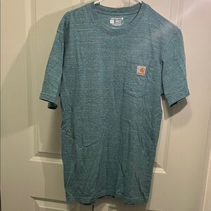 Carhartt Men's Teal Short Sleeve Pocket Tee - Loose Fit